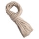 Beige sjaal met vlamdraden in puur kasjmier