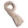 Beige sjaal met vlamdraden in puur kasjmier