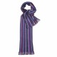 Gestreepte sjaal in blauwe en violette kleuren
