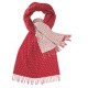 Tweezijdige sjaal met stippen in rood en wit