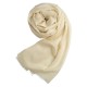 Gebroken witte pashmina-omslagdoek in kasjmier en zijde