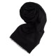 Zwarte pashmina-omslagdoek in kasjmier en zijde