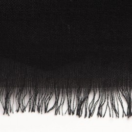Zwarte pashmina-omslagdoek in kasjmier en zijde