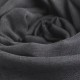 Donkergrijze pashmina-omslagdoek in kasjmier en zijde – afbeelding 2