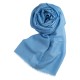 Hemelsblauwe pashmina-omslagdoek in kasjmier en zijde