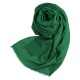 Donkergroene pashmina-omslagdoek in kasjmier en zijde