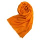 Oranje pashmina-omslagdoek in kasjmier en zijde