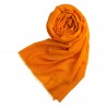 Oranje pashmina-omslagdoek in kasjmier en zijde