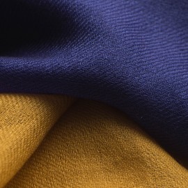 Tweekleurige pashmina-sjaal in marineblauw/goud