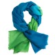 Tweekleurige pashmina-sjaal in petroleumblauw/groen
