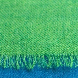 Tweekleurige pashmina-sjaal in petroleumblauw/groen