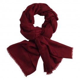 Wijnrode jacquard geweven pashmina-omslagdoek