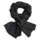 Donkergrijze jacquard geweven pashmina-omslagdoek