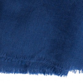 Donkerblauwe jacquard geweven pashmina-omslagdoek