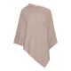 Beige poncho in gebreid kasjmier