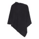 Zwarte poncho in gebreid kasjmier