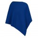 Donkerblauwe poncho in gebreid kasjmier