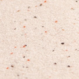 Beige gebreide poncho in kasjmier met vlamdraden