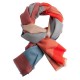 Grootgeruite pashmina-omslagdoek rood, blauw, beige en grijs