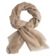 Zandkleurige pashmina-omslagdoek in dubbeldraads keper