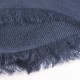 Marineblauwe kasjmier-omslagdoek in dubbeldraads keper – afbeelding 2