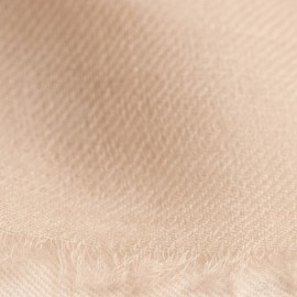 Zandkleurige pashmina-omslagdoek in dubbeldraads keper