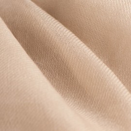 Zandkleurige pashmina-omslagdoek in dubbeldraads keper