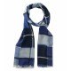 Geruite sjaal in donkerblauwe kleuren