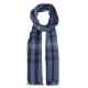 Katoenen sjaal in blauwe kleuren