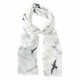 Witte sjaal met vogelprint