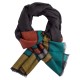 Zwarte pashmina-omslagdoek met strepen