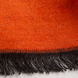 Oranje zijden omslagdoek in geborsteld zijde