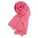 Roze pashmina-omslagdoek in kasjmier en zijde