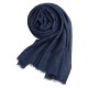 Marineblauwe pashmina-omslagdoek in kasjmier en zijde