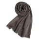 Muisgrijze pashmina-omslagdoek in kasjmier en zijde