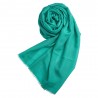 Turkooizen pashmina-omslagdoek in kasjmier en zijde
