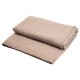 Beige kabelgebreide kasjmier-deken