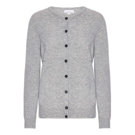 Kasjmier-vest grijs gemêleerd