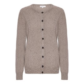 Kasjmier-vest beige gemêleerd