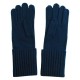 Marineblauwe gebreide handschoenen in kasjmier