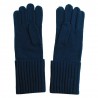 Marineblauwe gebreide handschoenen in kasjmier