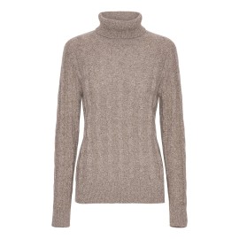 Kasjmier turtle neck beige gemêleerd