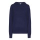 Kasjmier hoodie marineblauw gemêleerd