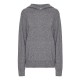 Kasjmier hoodie grijs gemêleerd