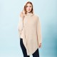 Beige poncho met capuchon