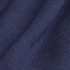 Marineblauwe omslagdoek in zijde/kasjmier-breigoed