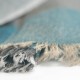 Kasjmier-sjaal in blauw, karamel, beige en grijs – afbeelding 4