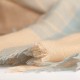 Mooie Schots geruite omslagdoek in blauw en beige – afbeelding 3