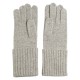 Lichtgrijze gebreide kasjmier-handschoenen