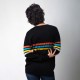 Zwarte zijde/kasjmier-blouse met strepen – afbeelding 2